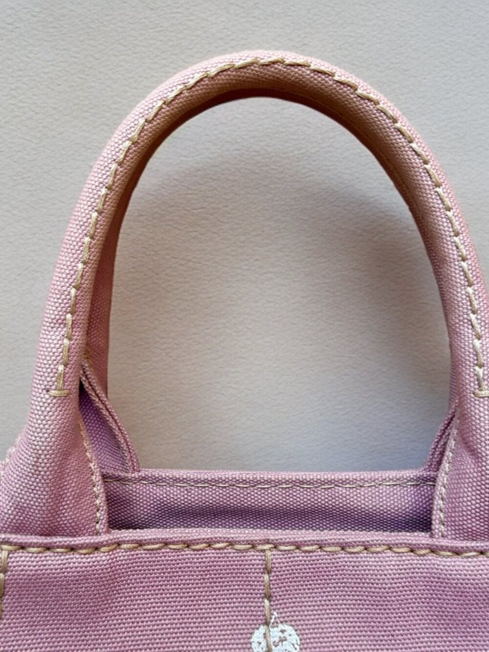 Prada Light Pink Small Canvas Canapa Shoulder Crossbody Bag - Picture 8 of 16